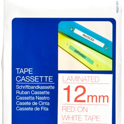 Cassette ruban Brother TZe-232 12mm×8m, blanc/rouge 