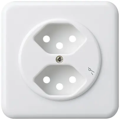 Kit frontal ENC basico 2×type 13/1 86×86mm blanc avec sécurité enfants 
