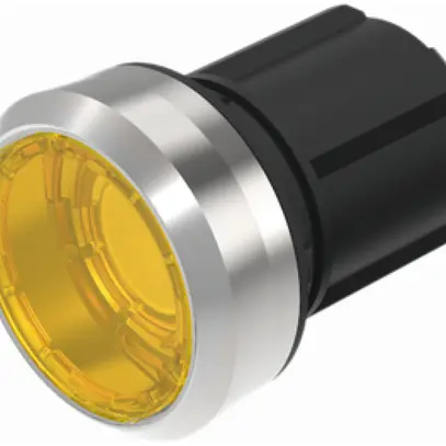 Allogiamento p.pulsante luminoso EAO45 alto giallo Ø22.3mm IP67/IP69K anello gr 