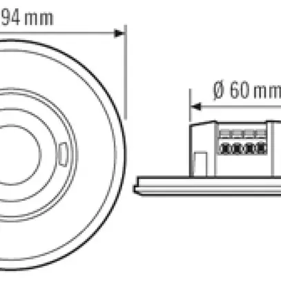 Rilevatore di presenza INC ESYLUX PD-FLAT 360i/8 RW 