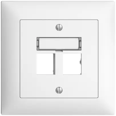 Kit de montage ENC EDIZIOdue sortie droite, pour 2×RJ45 freenet, blanc 