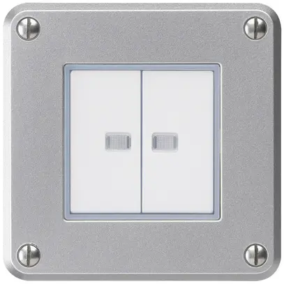Interruttore INC robusto IP55 schema 3+3 2×illuminato alluminio per combinazione 