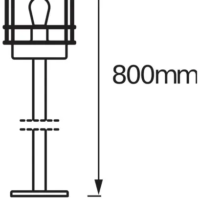 Paletto luminoso LDV ENDURA CLASSIC POST E27 826mm acciaio inox 