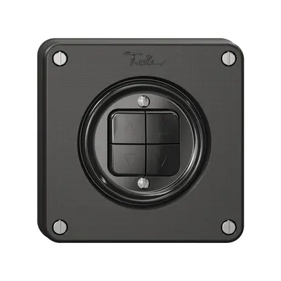 Contatto per tapparelle NEVO, 2-canale, profondità 18 mm, 87×87 mm, nero 