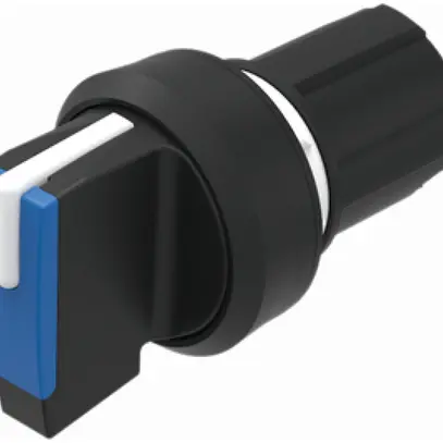 Commutatore rotat. INS EAO45 imp.-0-fissa blu, anello nero 