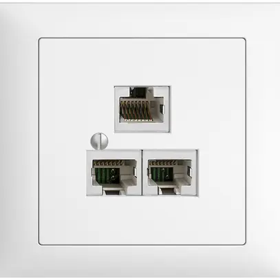 Scatola INS 3×RJ45/s 4P sep. EDIZIOdue R&M swissline bianco 