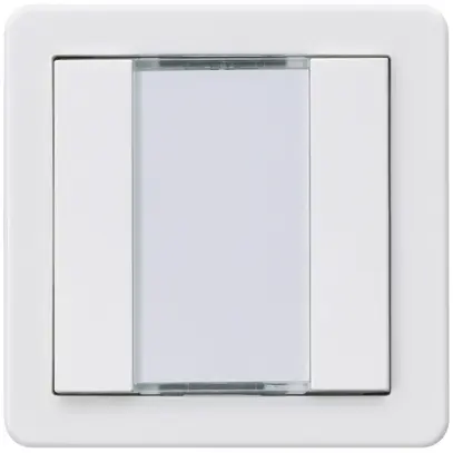 Poussoir Hager basico A KNX double blanc 