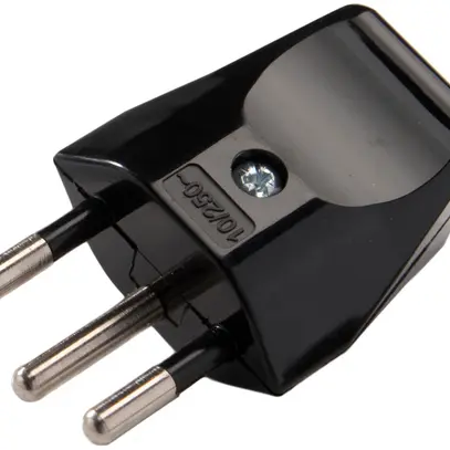 Spina mobile ELBRO T12 nero 10A 250V 