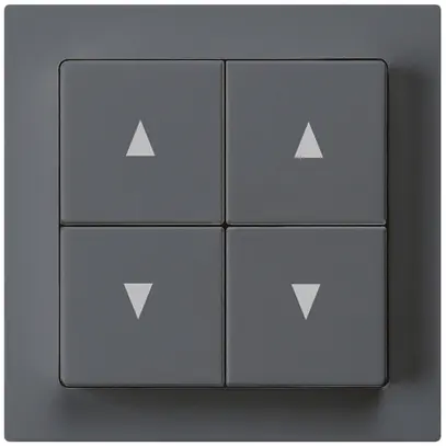 Kit frontal kallysto 60×60 mm anthracite interrupteur/contact p.stores quadruple 