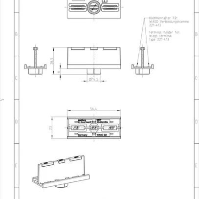 Support pour borne Spelsberg Abox 025/040 KH 221 4² 