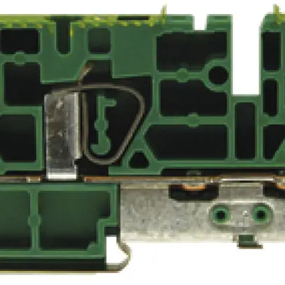 Morsetto di terra componibile Woertz 1.5…4mm² molla 3×1 DIN 35mm verde/giallo 