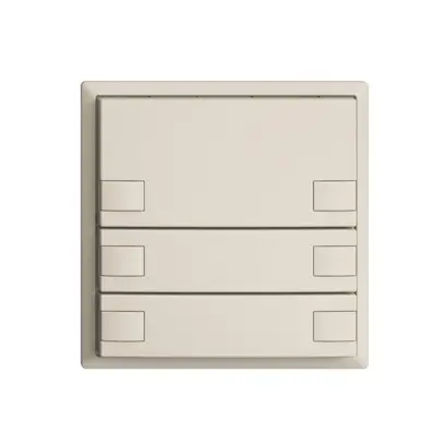 Poussoir univ. ENC 3×2t bornes à vis EDIZIOdue crema, sans LED 