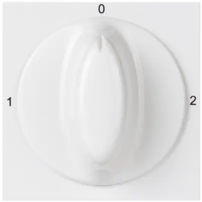Interrupteur rotatif INC MOS 2/2L I-0-II blanc 
