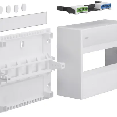 Distributore AP Hager mini gamma 1-fila 10UM IP30 218×180×82mm 