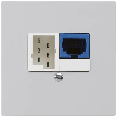 Boîte ENC DSL kallysto 1×RJ45/1×T+T gris clair 