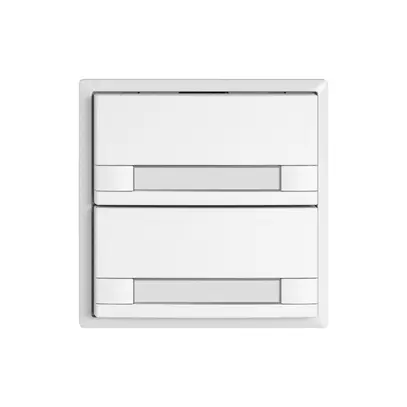 Poussoir KNX RGB EDIZIO.liv SNAPFIX® capteur temp.s.LED étiqu.2× comm.2T bc 