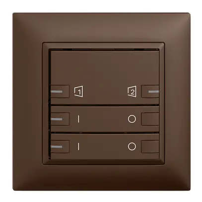 Set frontale INC EDIZIOdue zepAIR ON/OFF 2C S1/S2 con LED coffee 