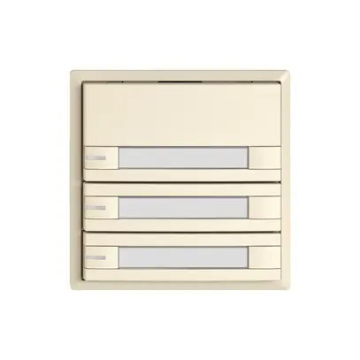 Poussoir KNX RGB EDIZIO.liv SNAPFIX® capteur temp.RGB-LED étiqu.3×com.2T cr 
