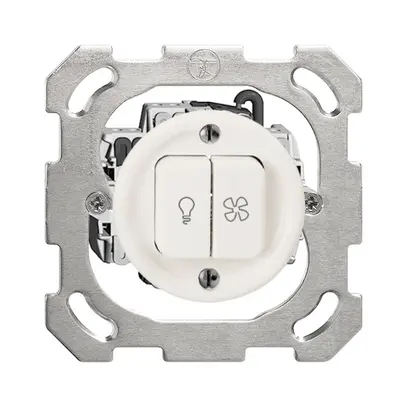 Interruttore INC per luce e ventilaz. FH 3/3/1L bianco 