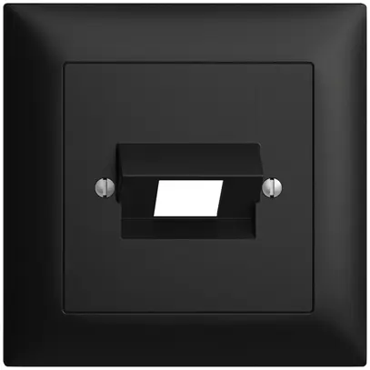 Kit frontale EDIZIOdue nero 88×88mm 1×RJ45 