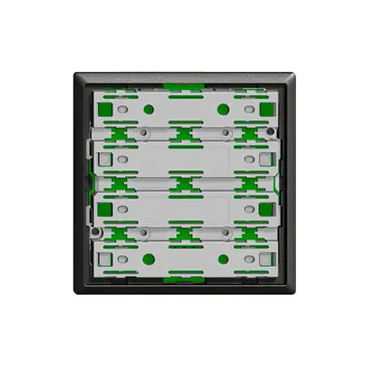 Unité fonctionnelle KNX RGB, capteur température 1…4× EDIZIOdue noir avec LED 