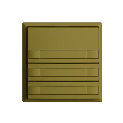 Poussoir ENC KNX 3× EDIZIOdue olive RGB sans LED avec insert papier 