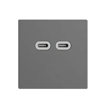 Presa USB 18W 2×tipo C Feller EDIZIOdue F 230V 3600mA grigio scuro 