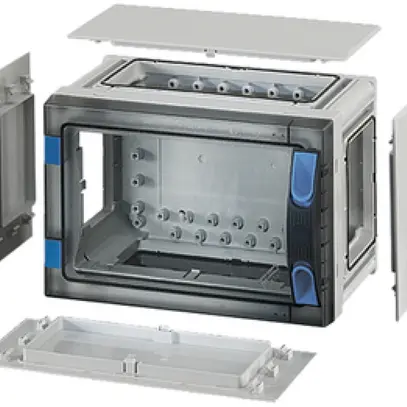 Scatola p.apparecchio Hensel FP 0141 gr.vuoto con porta tr chiuso 276×186×186mm 