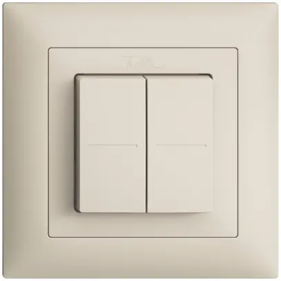 Poussoir RF EnOcean Feller EDIZIOdue FMI, 4K/2T, sans piles, crema 