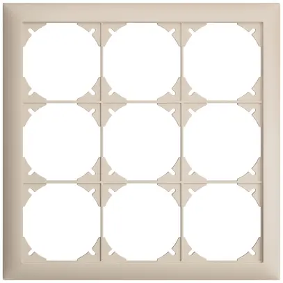 UP-Kopfzeile EDIZIOdue SNAPFIX® 3×3 horizontal und vertikal 208×208mm crema 