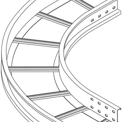 Gomito Lanz 90° per multicanale a lunga campata 300×110mm ZMA 