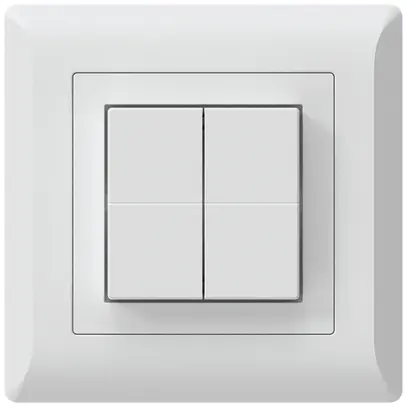 Pulsante senza fili Friends of Hue KLI, 4×, 92×92mm, adesivo, bianco 