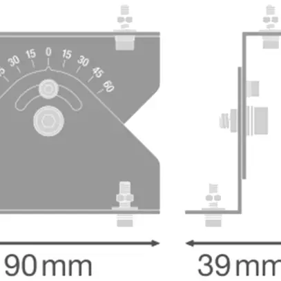 Kit di montaggio LEDVANCE LOW BAY FLEX acciaio 90×42×71mm bianco set di 2 