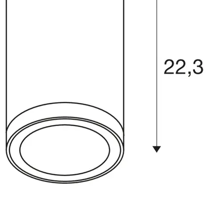 Plafonnier LED SLV ENOLA ROUND L 35W 2800lm 3000/4000K IP65 anthracite 