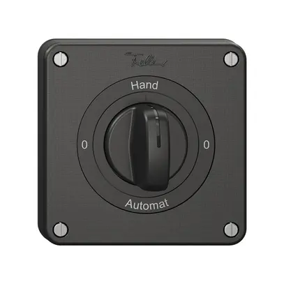Interrupteur rotatif NEVO N.CO 2/1 L, avec manette, KS, 0-Hand-0-Automat, noir 
