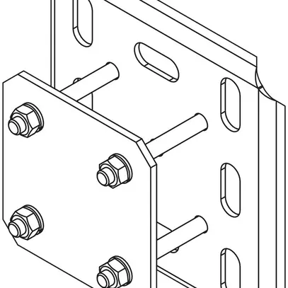 Placca di montaggio Lanz 150×150×50mm zinc. 