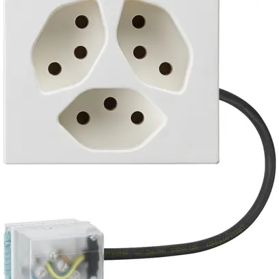 Presa INS FLF 3×tipo 13 L3 bianco per cavo piatto Ecobus power 