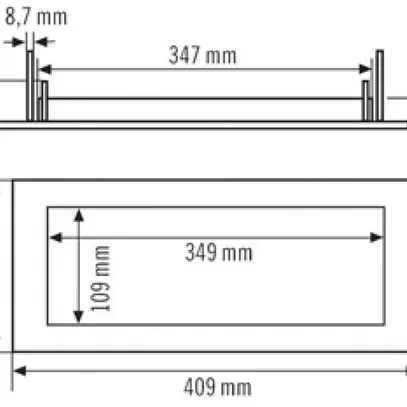 Telaio di montaggio a soffitto ESYLUX per ELX, SLX 