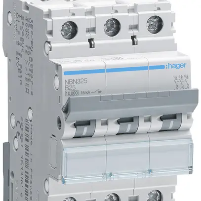 Disgiuntore Hager MCB 3P 415V tipo B 25A Icn 10kA 3UM 