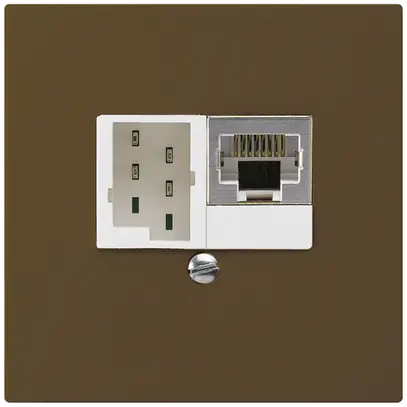 Boîte ENC kallysto 1×RJ45s+1×TT83 brun 
