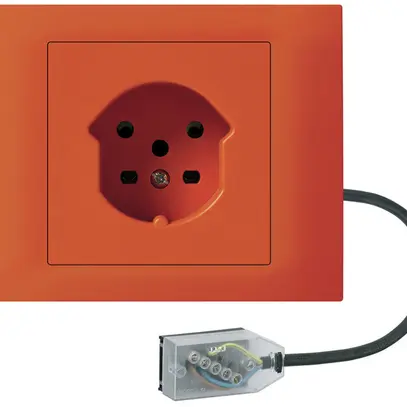 Prise INC kallysto T15 orange pour câble plat Technofil 