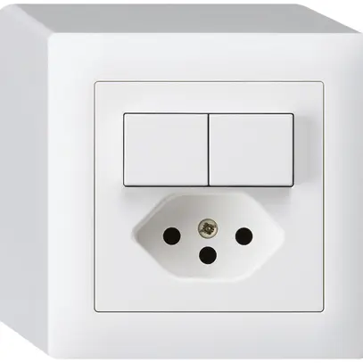 Combinazione AP 2×AR/1L+T13 bianco kallysto con protezione bambini 