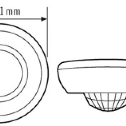 Rilevatore di movimento AP ESYLUX MD 360i/24 Basic, bianco 