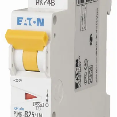 Disjoncteur Eaton B/25A 1P+N 6kA 1UM 