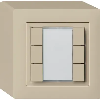 Pulsante universale AP 6×KAL con LED beige 