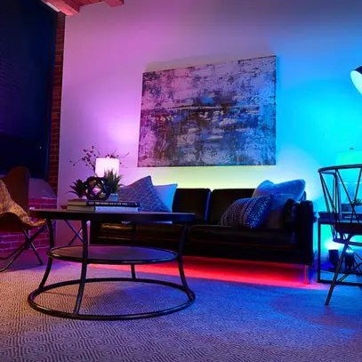 Lampe LED LEDVANCE SMART+ MATTER E27 4.8W 470lm RGBW WiFi Ø124×173mm clair 