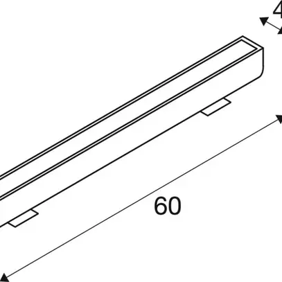 LED-Wandleuchte SLV GALEN 20W 2300lm 830 IP65 DALI 600mm anthrazit 