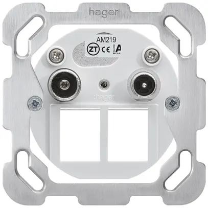 Intérieur pour prise multimédia Hager R/TV montage F 19dB 2GHz 