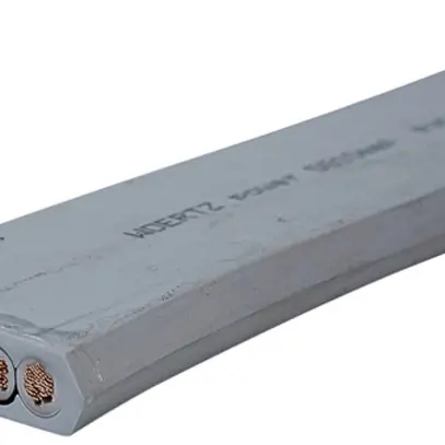 Câble plat Woertz Power 5×10mm² PVC gris Eca 