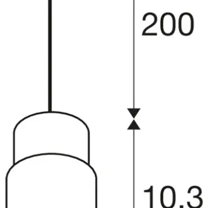 Luminaire suspendu SLV PURI 2.0 Tube AD3PH GU10 1×6W VAR Ø55mm noir/or 